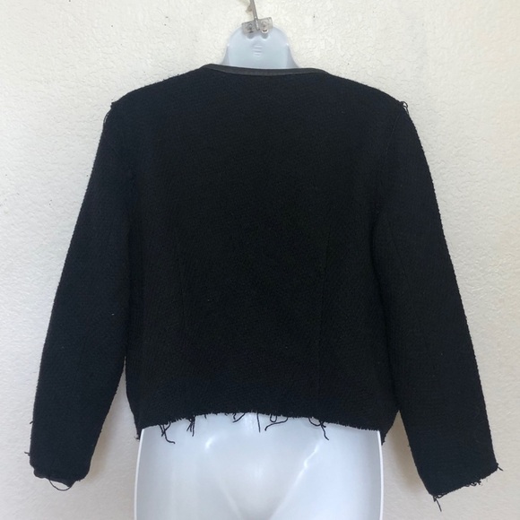 Bycorpus Black Fray Faux Leather Zipper Jacket - Picture 5 of 7